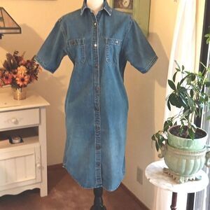 Vintage Calvin Klein Denim Dress. Coastal Cowgirl,  Western